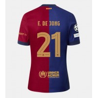 Koszulka piłkarska Barcelona Frenkie de Jong #21 Strój Domowy 2024-25 tanio Krótki Rękaw